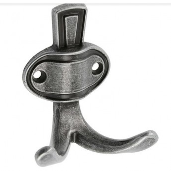 Крючок мебельный GTV WZ-CORUNA-M-07 CORUNA, маленький, античное серебро (комплект 2 шт) Крючок мебельный GTV WZ-CORUNA-M-07 CORUNA, маленький, античное серебро (комплект 2 шт)