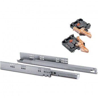 Направляющая нижнего монтажа 600 Modern Slide с доводчиком, полное выдвижение GTV PB-0SHX-600-A Направляющая нижнего монтажа 600 Modern Slide с доводчиком, полное выдвижение GTV PB-0SHX-600-A